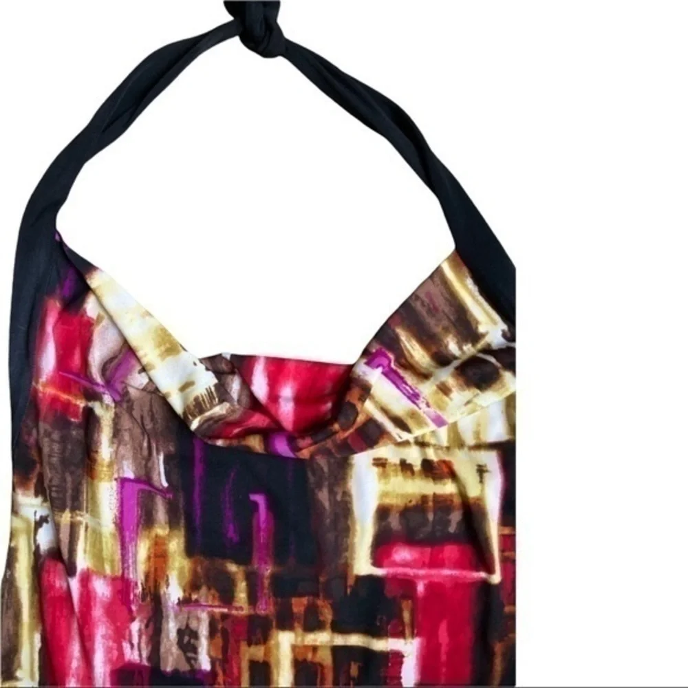 IZ Byer California size Large dress ties behind neck, scoop neck, open back